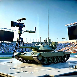 Entertainment Technology In Field Deployment With Tank Parked