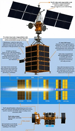 A Diagram Is Shown Of A Spacecraft With A Large Satellite Dish On Top