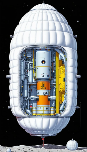 detailed illustration spacecraft
