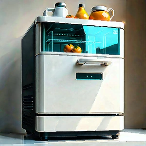 Innovative Smart Appliance Design With White Refrigerator