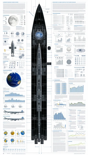 A Large Poster Is Displayed, Featuring A Space Shuttle And A Rocket