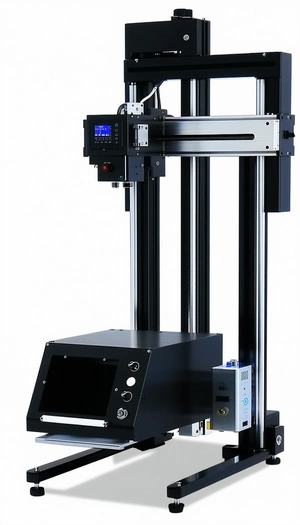 A Large, Industrial-sized Machine With A Control Panel On The Front
