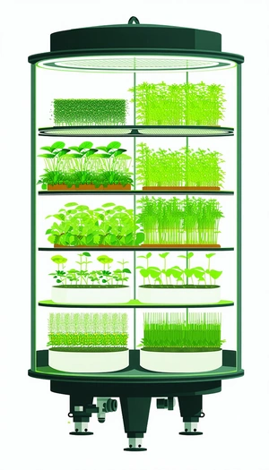 A Large Display Case Filled With A Variety Of Plants