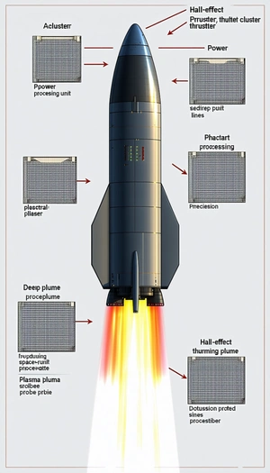The Image Is A Diagram Of A Rocket Engine, Showing The Various Components And Their Functions