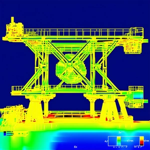 The Image Is A Close-up Of A Large Yellow Structure, Possibly A Crane Or A Large Machine