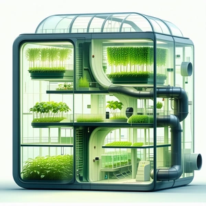 A Large, Multi-level Greenhouse Filled With Various Plants