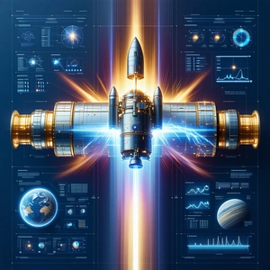 space shuttle shown futuristic setting