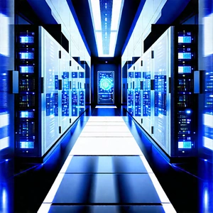 (futuristic:1.4) Server Room With Image, There