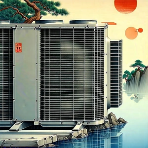 Close-up Of Cooling System With Painting Large