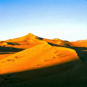 Nature Advertising Photography: Desert Landscape During Golden Hour With Beautiful Desert