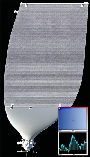 A Large White Screen With A Blue Background