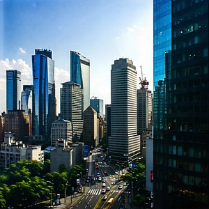 Urban Editorial Photography: Cityscape of modern metropolis during midday