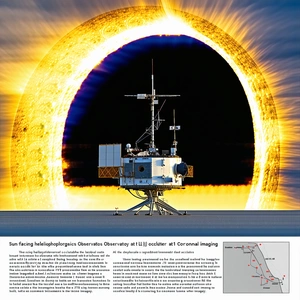 A Space Station Or Satellite In The Middle Of A Sunset