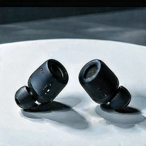 Wireless Earbuds With Streaming Content With Black Earphones