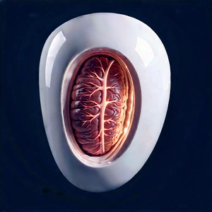Innovative Medical Technology Design With Close-up Brain,