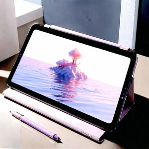 Tablet With (digital:1.38) Artwork With Pink Tablet