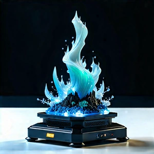 3d Printer With Digital Particles With Unique Artistic