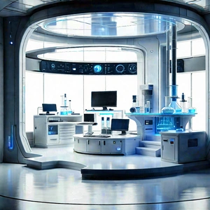 (futuristic:1.12) Research Laboratory With Futuristic Laboratory,