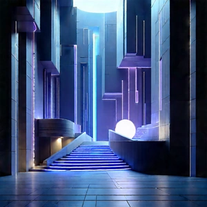 (futuristic:1.21) Innovation Hub With Futuristic Cityscape