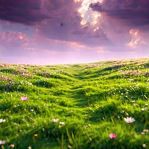 Nature Advertising Photography: Meadow During Midday With Beautiful, Lush
