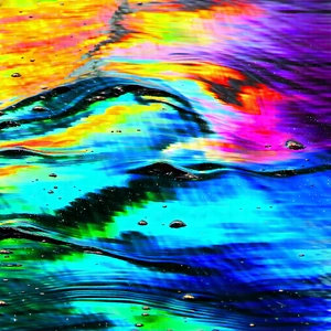 Abstract Tilt-shift Photography: Fluid Abstract With Iridescent Color Palette With Colorful, Swirling