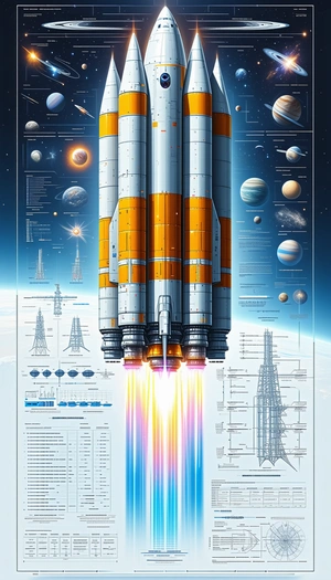 A Space Shuttle Is Shown In A Diagram, With Its Booster Rockets And Main Engine
