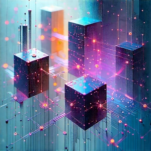 Blockchain Network Visualization With Image, There
