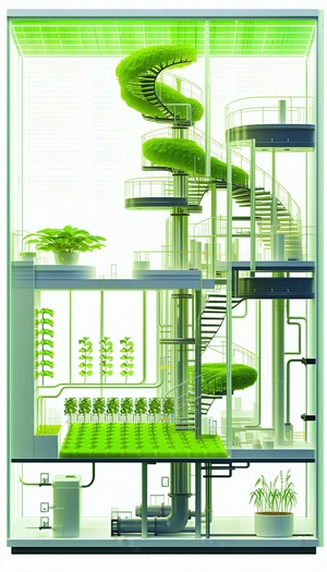 A Large Greenhouse Is Filled With Various Plants, Including A Large Number Of Potted Plants