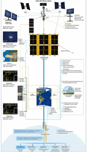 diagram showing relationship between satellite