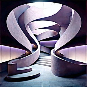 Abstract Architectural Photography: Spirals with diffuse (lighting:1.35)