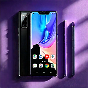 Smartphone With Digital Artwork With Black Smartphone