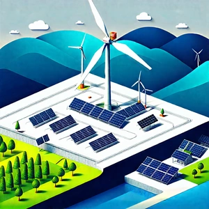 Innovative Renewable Energy Design With Image, There