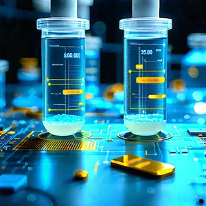 Financial Technology In Modern Laboratory With Image, There