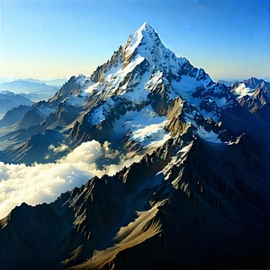 Nature Advertising Photography: Aerial View Of Mountain Range With Majestic Mountain