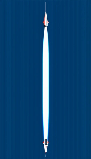 A Blue Background With A Bright White Line Running Through It