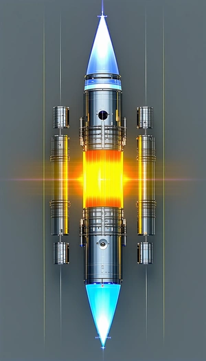 A Futuristic Spacecraft Is Shown In A Close-up View