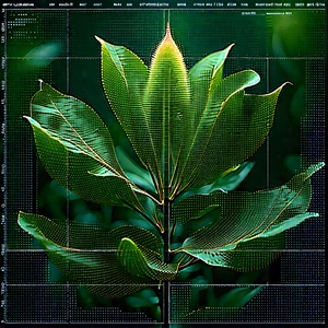 Machine Learning Visualization With Green Leafy