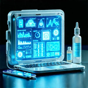 Healthcare Technology In Design Studio With Laptop Computer