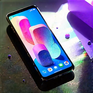 Smartphone With Data Visualization With Smartphone Colorful