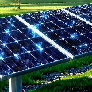 Solar panel with (digital:1.12) particles