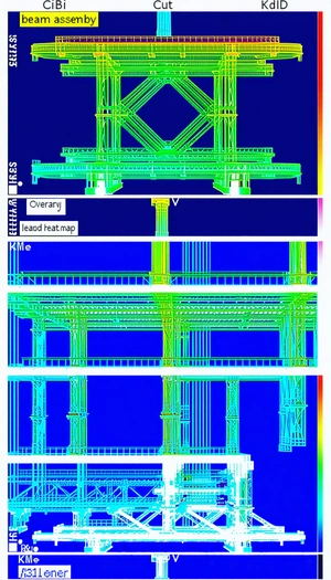 The Image Is A 3d Model Of A Bridge, With A Focus On The Structural Elements