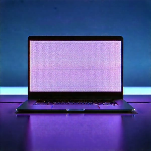 Laptop With Glowing Screen With Laptop Computer