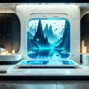 (futuristic:1.23) Smart Home With Image, There