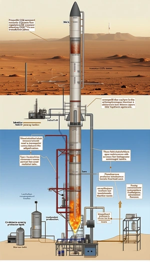 The Image Is A Diagram Of A Rocket Launcher, Showing The Various Components And Their Functions