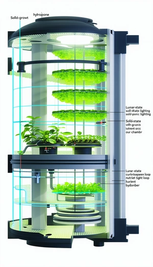 A Large, Multi-layered Greenhouse Is Filled With Various Plants