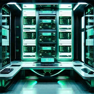 (futuristic:1.23) Server Room With Image, There