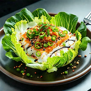Lifestyle Macro Photography: Plant-based Dish Prepared With Fresh Ingredients With Plate Food