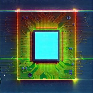 Circuit Board With Laser Scanning With Computer Chip