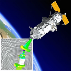 A Space Shuttle, Which Is A Large, White, And Silver Spacecraft