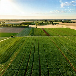 Nature Long Exposure Photography: Aerial view of agricultural fields